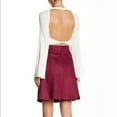 thumbnail image 2 of Romeo & Juliet BERRY Women's Faux Suede Panels Scalloped-Hem Mini Skirt M, 2 of 5