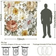 thumbnail image 4 of Boho Floral Shower Curtain for Bathroom,Spring Summer Multicolor Peony Daisy Lily Shower Curtain with Hooks,Nature Polyester Fabric Shower Curtains Machine Washable Waterproof Bath Decor 72" x 72", 4 of 6