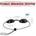 thumbnail image 2 of Red Light Goggles, Blocking Strong Light, With Adjustable Straps That Perfectly Fit Any Face Shape. Perfect Red Light Protection, Tanning or Sunbathing. 2 PCS, 2 of 6