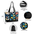 thumbnail image 2 of FORMRS Canvas Laptop Tote Bag for Women with 15.6" Computer Compartments Shoulder Handbag, Simple Floral, 2 of 7