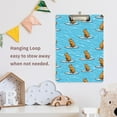 thumbnail image 6 of Plastic Clipboard Acrylic Hanging Clip Board with silver Low Profile Office School Supplies 12.5x9 Capybara Surfer on Water, 6 of 9