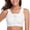 White, variant on Women Front Closure Sports Bra Wide Shoulder Straps Push Up Shockproof Yoga Sports Bra Vest Padded Underwear