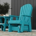 thumbnail image 3 of Wildridge Heritage Single Glider, Aruba Blue, Outdoor Weather Resistant Poly Patio Furniture, 3 of 4
