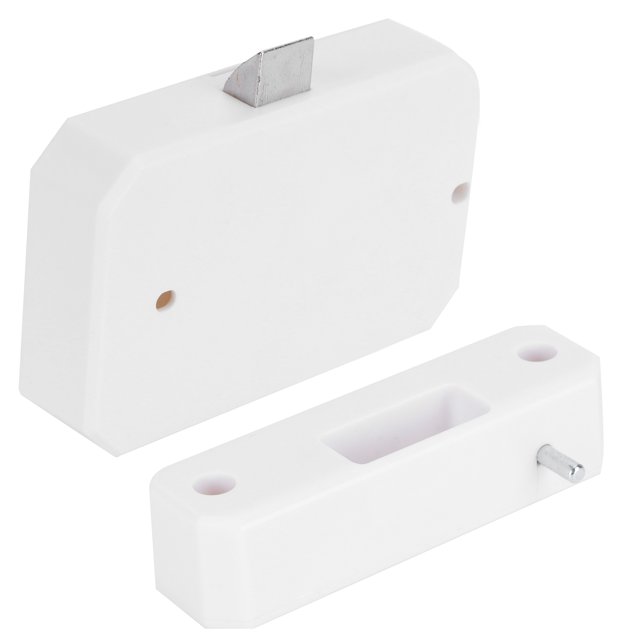 Cerradura electrónica de cajón Jadeshay con alarma de batería baja ABS Blanco