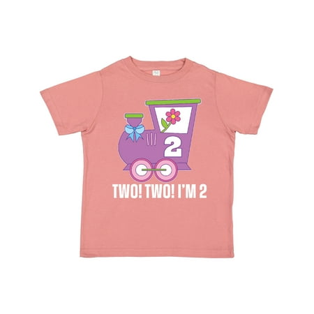 

Inktastic 2nd Birthday Cute Train I m Two Gift Toddler Toddler Girl T-Shirt
