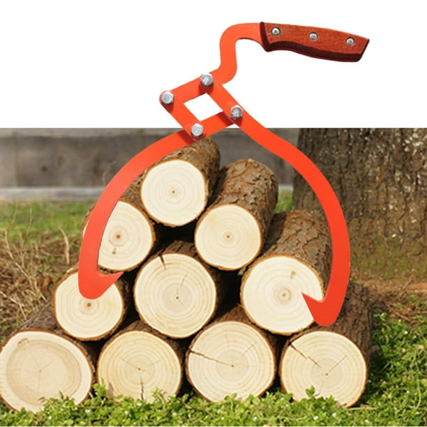 GROWTH TANK Log Carrier Carrying Tool Manual Log Tongs for Garden Wood  Dragging Handling Maximum Opening 20cm 