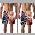 thumbnail image 3 of luoweisi Men's Beach Shorts Quick Dry Swim Trunks with Mesh Lining Art Flowers M, 3 of 5