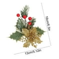 thumbnail image 3 of Cheapark Artificial Christmas Wreath With Green Leaves Red Berries For Door Wall Xmas Tree Home Party Decor, 3 of 6