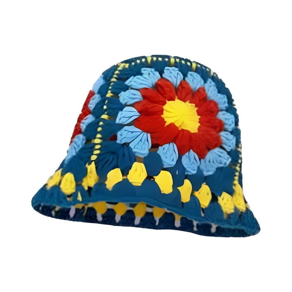 TELOLY Bucket Hat,Elastic Fit Crochet Hats for Women,Comfortable All Day Crochet Hat,Style1