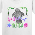 thumbnail image 4 of Inktastic Key West Florida Cute Swimming Manatee Youth T-Shirt, 4 of 5
