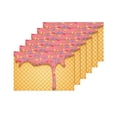thumbnail image 4 of MKHERT Funny Food Decor Melting Ice Cream Cones Placemats Table Mats for Dining Room Kitchen Table Decoration 12x18 inch,Set of 6, 4 of 4