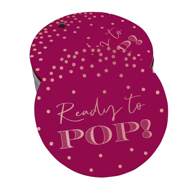 Inkdotpot Rose Gold Foil Paper Hang Tags Ready To Pop Baby Shower Favor Tags 100 Pieces