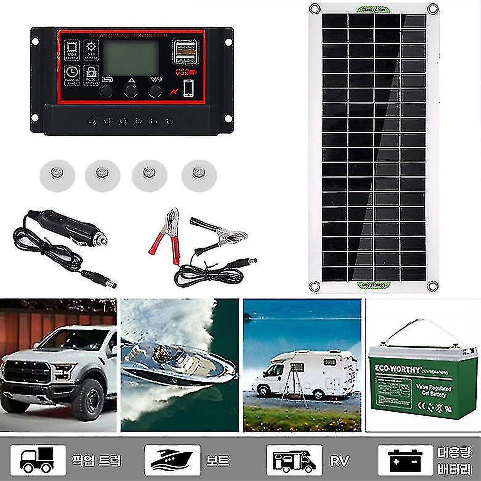 1000w Solar Panel Kit 50a 12v Battery Charger Controller Caravan Boat Outdoor Station Wagon