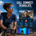 thumbnail image 4 of GenXenon Smart Bluetooth Glasses with Camera & AI Translation,Open-Ear Audio Eyewear 40+ Languages Scene Analysis,Hands-Free Calls Music,UV400 Polarized for Travel Hiking Outdoor Sports Blue, 4 of 12