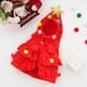 thumbnail image 5 of Disfraz navideño para perro, capa navideña con estrella y pompón, capa con gorro y diseño de árbol de Navidad, capa con capucha de Papá Noel para perros pequeños y gatos (rojo), 5 of 6