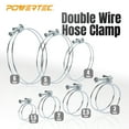 thumbnail image 5 of POWERTEC 5PK 2-1/2 Inch Double Wire Hose Clamp with bolt, Adjustable Hose Clamps for Dust Collector, Dust Collection Hose and Dryer Vent Hose, Pipe Clamp, Worm Gear Clamp (Color May Vary) (70197), 5 of 8