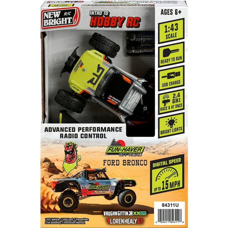 New Bright (1:43) Bronco Battery Remote Control Green/Gray Monster