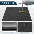 thumbnail image 4 of Unique Bargains 3 Pcs Car Oil Spill Mat 60'x 36' Reusable Garage Floor Mat Under Car Backing Absorbent Pad Black, 4 of 7