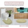 thumbnail image 6 of Home Weavers Double Ruffle Collection 100% Cotton Non-Slip Bathroom Rug Set Machine Washable Bathroom Rug-17"x24", Bath Rug- 21"x34", Runner- 21"x54", Sage Color 3 Piece Bath Rug set, 6 of 9