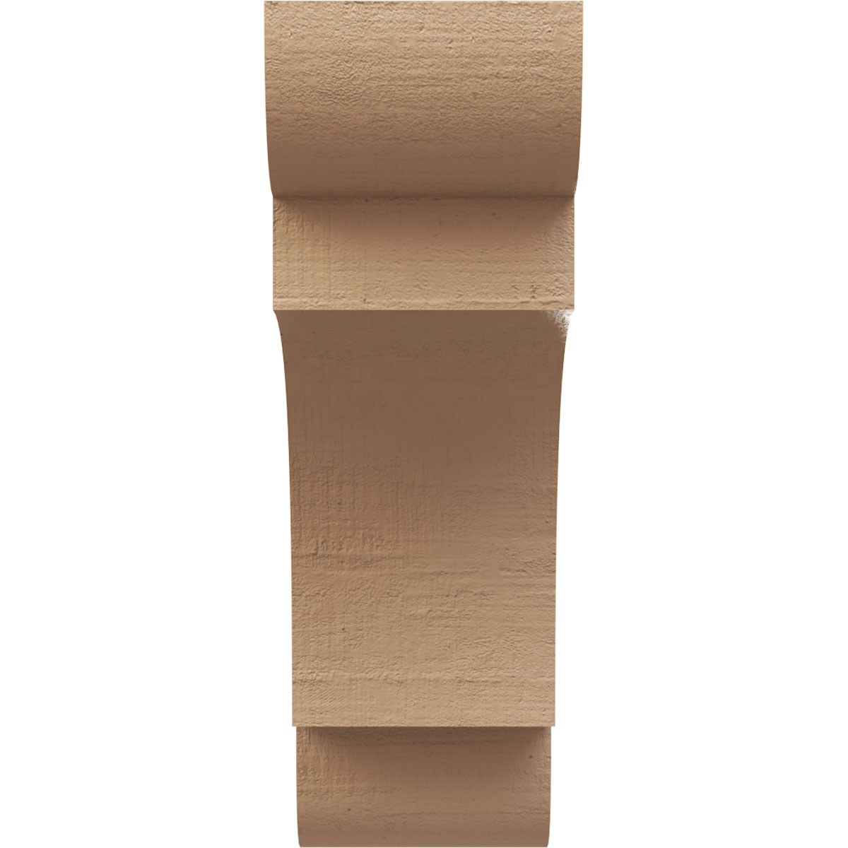 5"W x 10"D x 15"H Classic New Brighton Rough Cedar Woodgrain TimberThane Corbel, Primed Tan