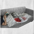 thumbnail image 6 of Police Soft Flannel Fleece Throw Blanket, Police Car Sirens on Top Cap Like Round Shaped Red and Blue Work of Art, Cozy Plush for Indoor and Outdoor Use, 50" x 70", Red Blue and White, by Ambesonne, 6 of 6