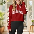 thumbnail image 2 of KPOPLK Kids Boys Girls Hoodie Pullover 4-15Y Sweatshirts 44D Cool Top(10-11 Y,Red), 2 of 6