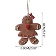 thumbnail image 3 of PONPRNGY 1Pc Gingerbread Man Ornaments for Christmas Tree, Gingerbread Christmas Decorations, Adorable Resin Figurines Decor for Tree, Home, office, Baking Party, 3 of 9