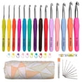 thumbnail image 1 of 14 Sizes Crochet Hooks Set,2.25mm(B)-10mm(N) Ergonomic Crochet Hooks with Case for Arthritic Hands,Extra Long Crochet Needles Zhivalor Manualidades para Niños, 1 of 8