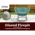 thumbnail image 2 of HR Garden Glazed Fire Pit 21"x16"H w/Grate Latigo Green, 2 of 6