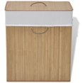 thumbnail image 1 of vidaXL Bamboo Laundry Bin Rectangular Natural, 1 of 5
