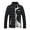 Noir Gris, variante sur Fashnice Manteau d'Hiver Chaud pour Homme à Col Montant, Manteau à Blocs de Couleur, Doudounes Décontractées de Voyage, Noir Gris 3TG