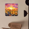 thumbnail image 4 of 14 Inch Wall Clock Battery Operated Square Clock Decorative for Office, Kitchen, Outdoor, Living Room，Oil Painting Sunflower Cute Art, 4 of 4