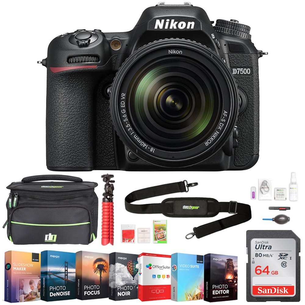 Nikon D7500 20.9MP DXFormat DSLR Camera with AFS 18140mm f/3.55.6G