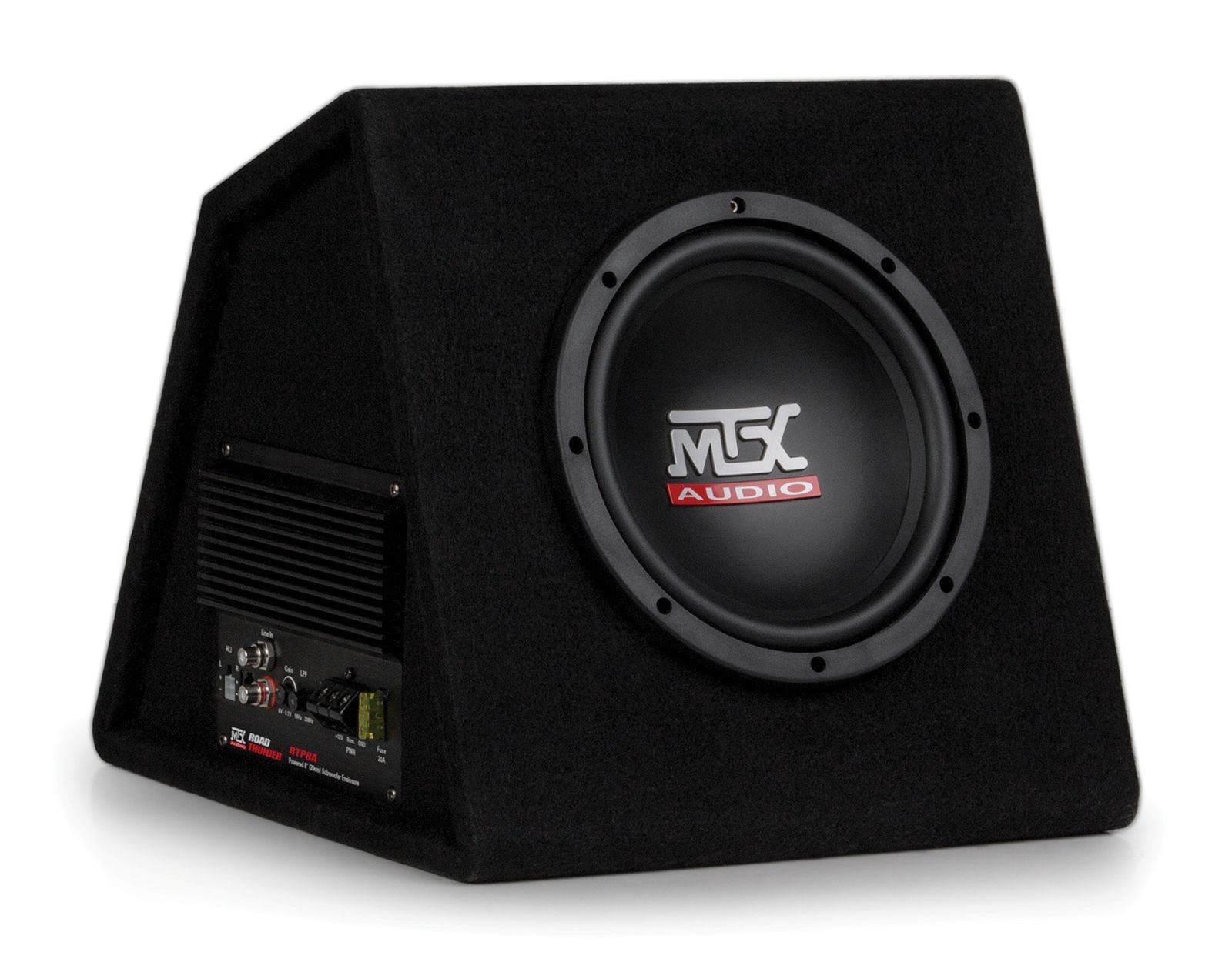 MTX AUDIO RT8PT 8" 240W Car Loaded Subwoofer Enclosure Amplified Tube Box Vented 