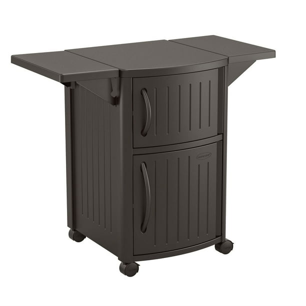 Suncast 40 Inch Counter Outdoor Meal Serving Station And Patio Cabinet Brown Com Suncast 40 Inch Counter Outdoor Meal, Outdoor Patio Serving Station And Storage Cabinet