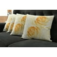 thumbnail image 2 of Ambesonne Abstract Throw Pillow Cover 4 Pack, Watercolor Rose Flower, 16", Yellow and Beige, 2 of 6