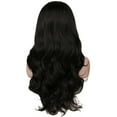 thumbnail image 2 of Dengmore Long Curly Hair Wig for Girls with Thin Bangs - 27.5 Inches High Temperature Filament Corn Ears Style Wig, Adjustable No Glue Synthetic Curly Wig for Party Cosplay, 2 of 6