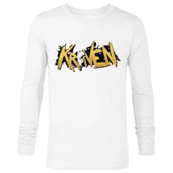 Marvel Spider-Man 2 PlayStation Game Kraven the Hunter Logo - Long Sleeve T-Shirt for Men - Customized-White