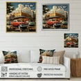 thumbnail image 4 of Designart "Retro Reverie in Red Mid Century" Transportation Floater Framed Canvas Wall Art, 4 of 7