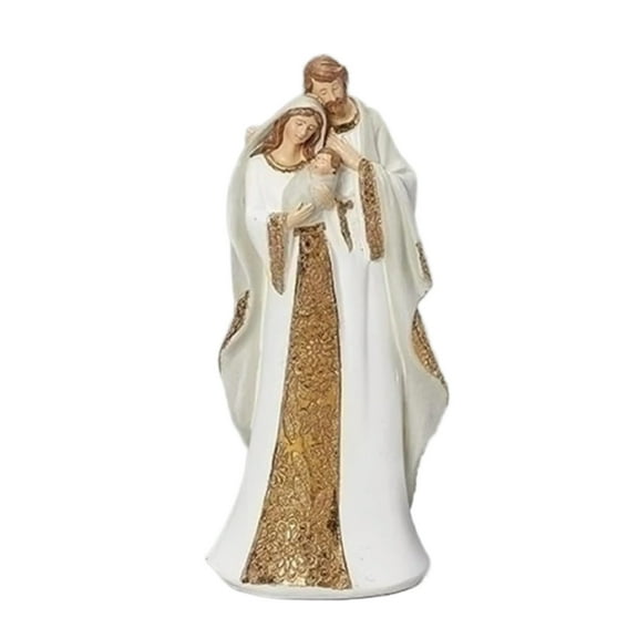 Roman White and Gold Pattern Holy Family Figurine