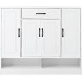 thumbnail image 2 of Rugerasy Shoe Cabinet for Entryway,Ample Storage Space Shoe Organizer with Drawer Doors,Open Shelf for Heels Slippers,White, 2 of 6