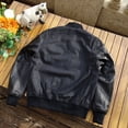 thumbnail image 5 of New Men's Spring Autumn Fall Coat Male Baseball Jacket Genuine Cow Leather Wool Blended Patchwork Grey Black Plus Big Oversized 2XL 3XL 4XL 5XL XXXXXL,Grey,3XL, 5 of 12