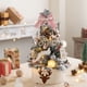 thumbnail image 4 of Mini árbol de Navidad de escritorio con bolas rojas doradas y luces LED, adornos para el hogar para Año Nuevo, decoraciones navideñas 2025, 4 of 5