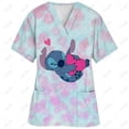 thumbnail image 3 of Uniforme clínico de enfermera de Disney Star Baby Stitch, uniforme de enfermera informal para mujer, uniforme de enfermera de manga corta con cuello en V, uniforme superior, 3 of 5