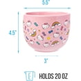 thumbnail image 3 of Silver Buffalo Sanrio Hello Kitty Bows Stars Rainbow Pattern Ceramic Ramen Noodle Rice Bowl with Chopsticks, Microwave Safe, 20 Ounces, 3 of 8