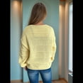 thumbnail image 4 of Suéter Tipo Cárdigan con Botones para Mujer, de Otoño, Holgado e Informal, de Punto Amarillo S, 4 of 9