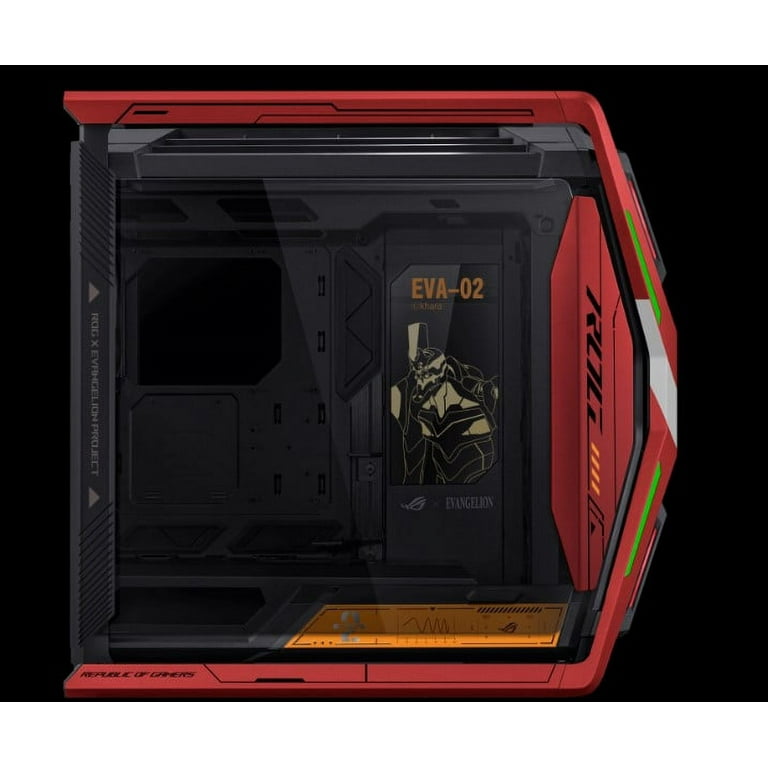 ASUS ROG Hyperion GR701 EVA-02 EATX full-tower computer case with Semi-open structure, tool-free side panels, supports up to 2 x 420mm radiators, ASUS ROG Hyperion GR701 EVA-02 EATX full-tower computer case with Semi-open structure, tool-free side panels, supports up to 2 x 420mm radiators,