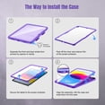 thumbnail image 7 of TiMOVO Case for iPad (A16) 11th Generation 11 Inch 2025, iPad 10th Generation Case 2022 with Screen Protector, Heavy Duty Shockproof Rugged Protective Cover,Deep Purple, 7 of 7