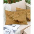 thumbnail image 2 of Outdoor Waterproof Throw Pillow Covers Set of 2 Yellow Marble Decorative Pillowcases Lumbar Outdoor Pillows Cushion Case 20x12 Inch Abstract Art Lines Patio Pillows for Couch Sofa Bed Garden, 2 of 9
