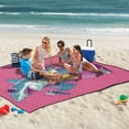 thumbnail image 5 of Cool Shark Singing Extra Large Picnic Beach Blanket Waterproof Sand Proof Portable Outdoor Mat 80x118, 5 of 9